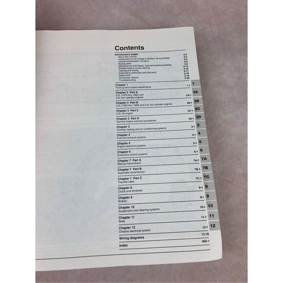 Haynes DODGE RAM PICKUPS & RAIDER 1979 thru 1991 Automotive Repair Manual - Picture 5 of 7